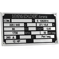 placas de identificacion en metal, acero, aluminio, bronce, placas metalicas